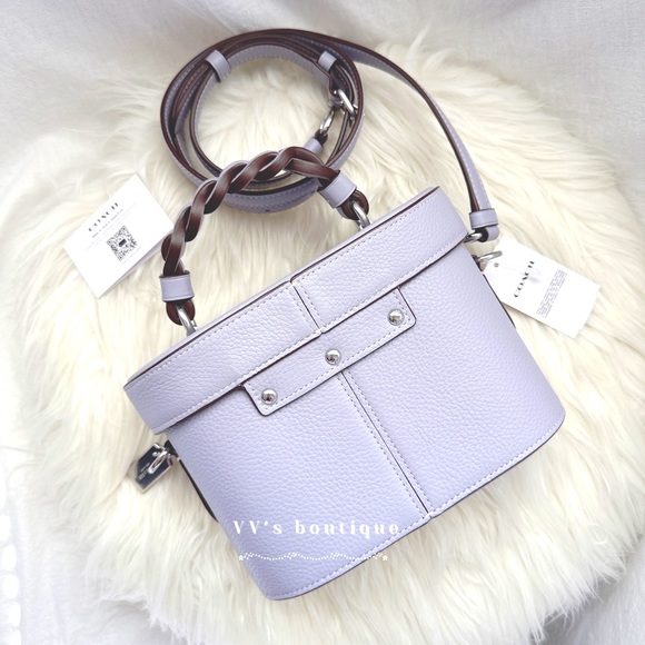 NWT Coach Kay Crossbody Pebble Leather Mist Lilac Purple CJ612 - Picture 3 of 11